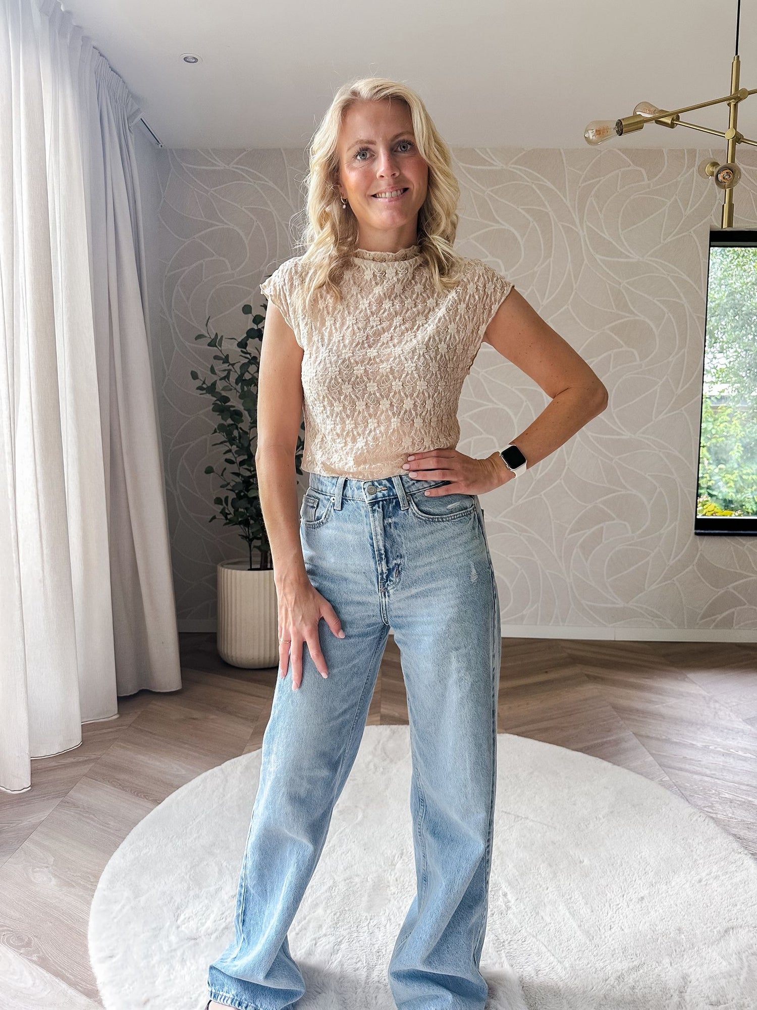 Lace Grace Top Sand