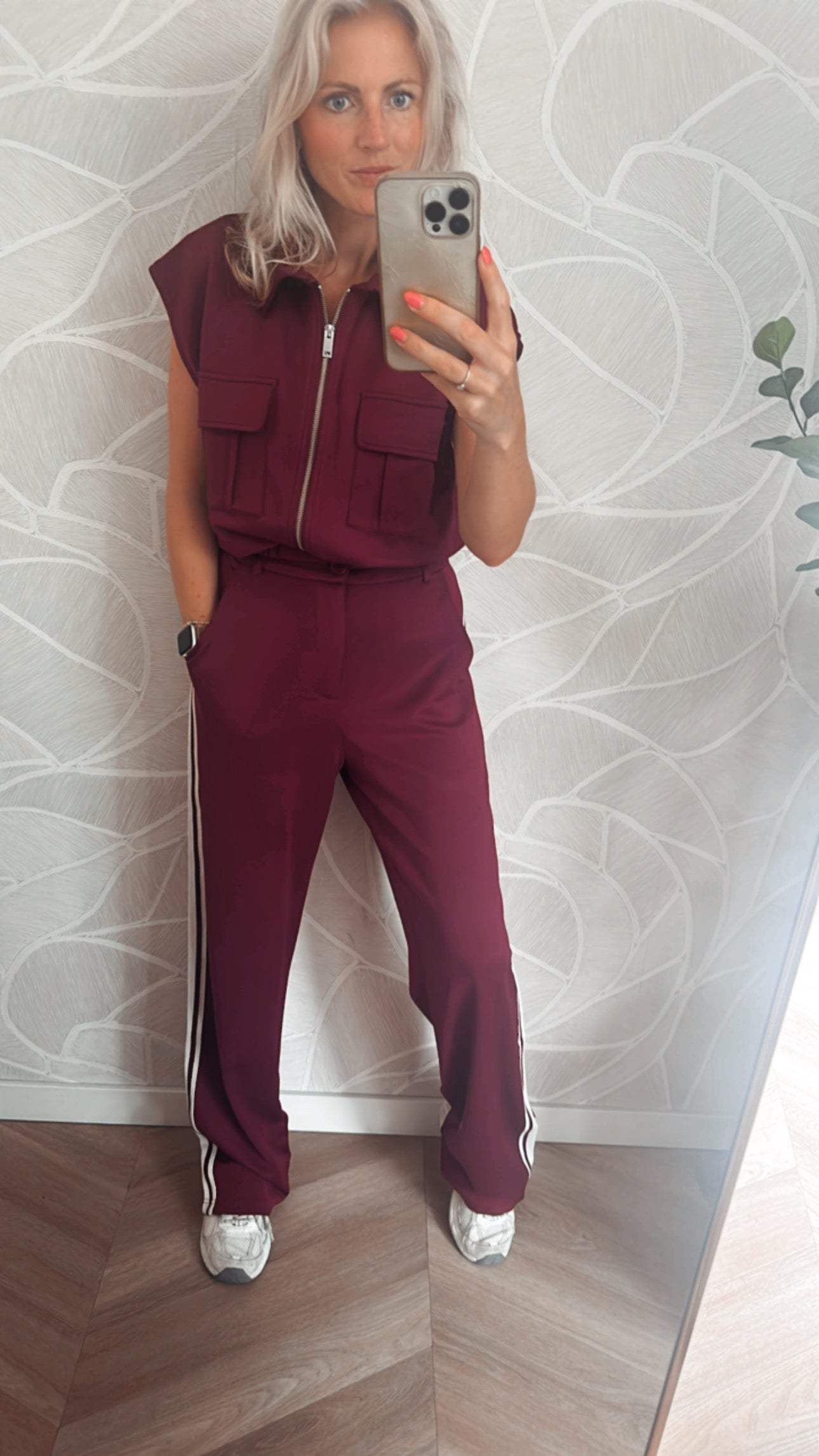 Urban Luxe Set broek + vest - Bordeaux