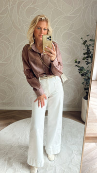 Everyday Glow Blouse Aubergine