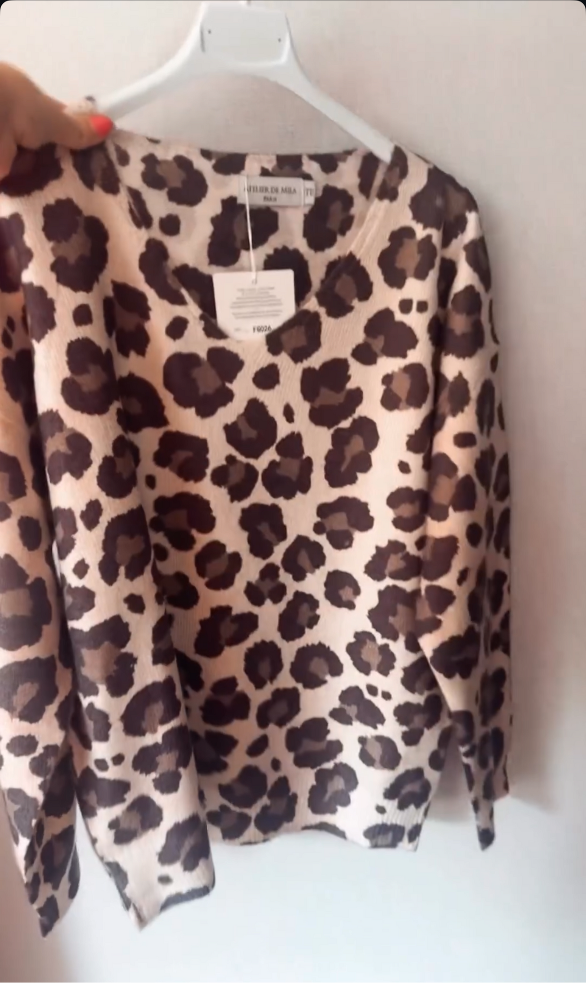 Wild Chic Panterprint V-Hals Trui
