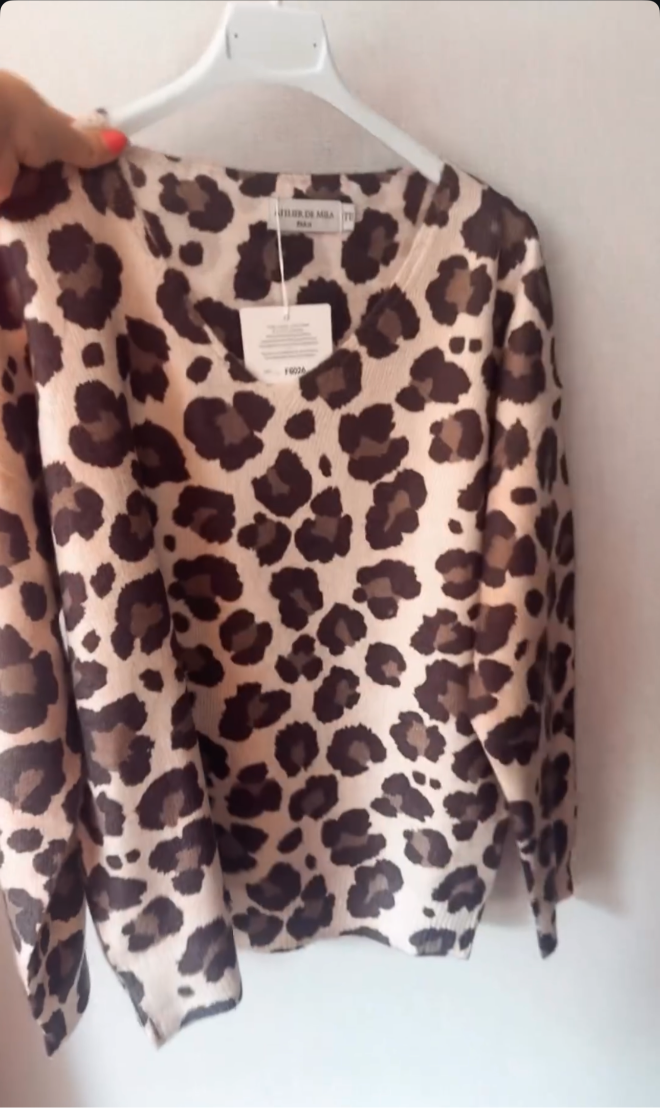 Wild Chic Panterprint V-Hals Trui