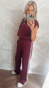Urban Luxe Set broek + vest - Bordeaux