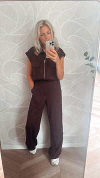 Urban Luxe Set broek + vest - Bruin