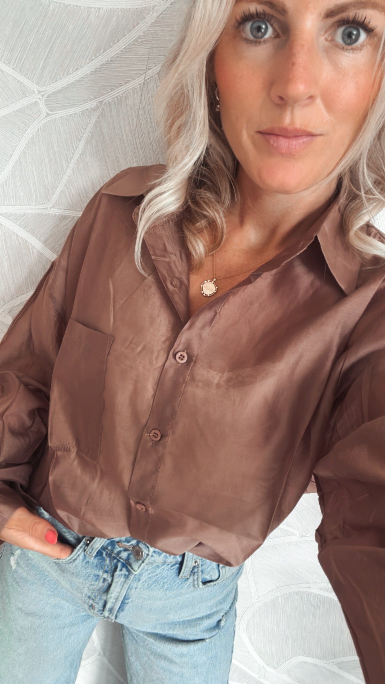 Everyday Glow Blouse Aubergine