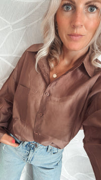 Everyday Glow Blouse Aubergine