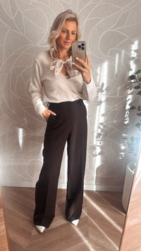 Bruine pantalon dames Yumi 