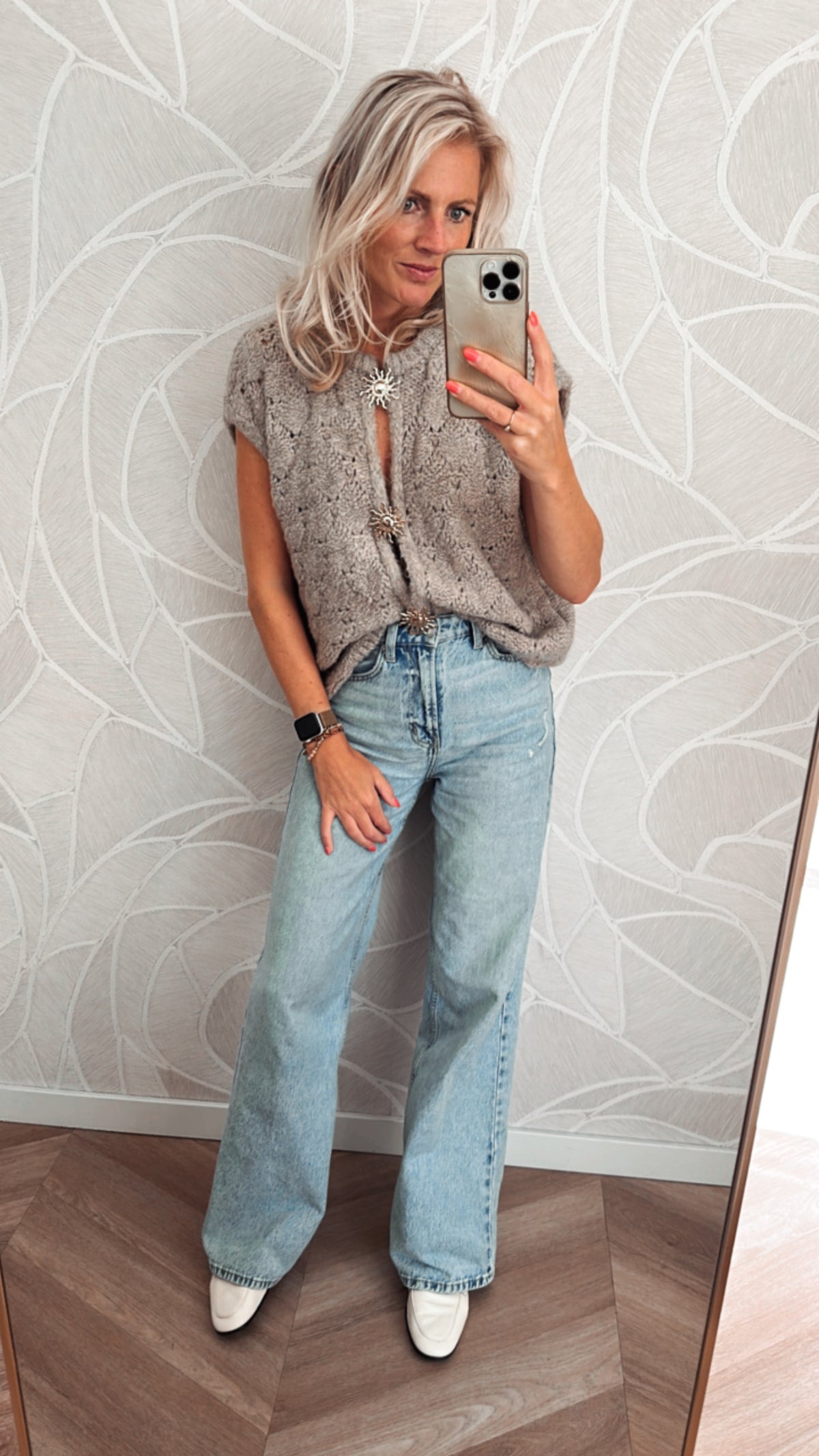 Sunshine Knit Vest Taupe
