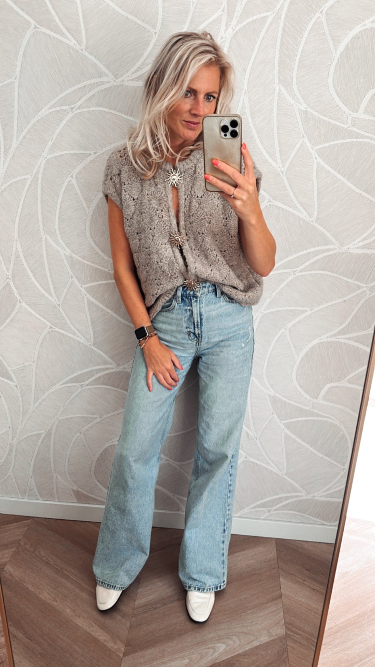 Sunshine Knit Vest Taupe