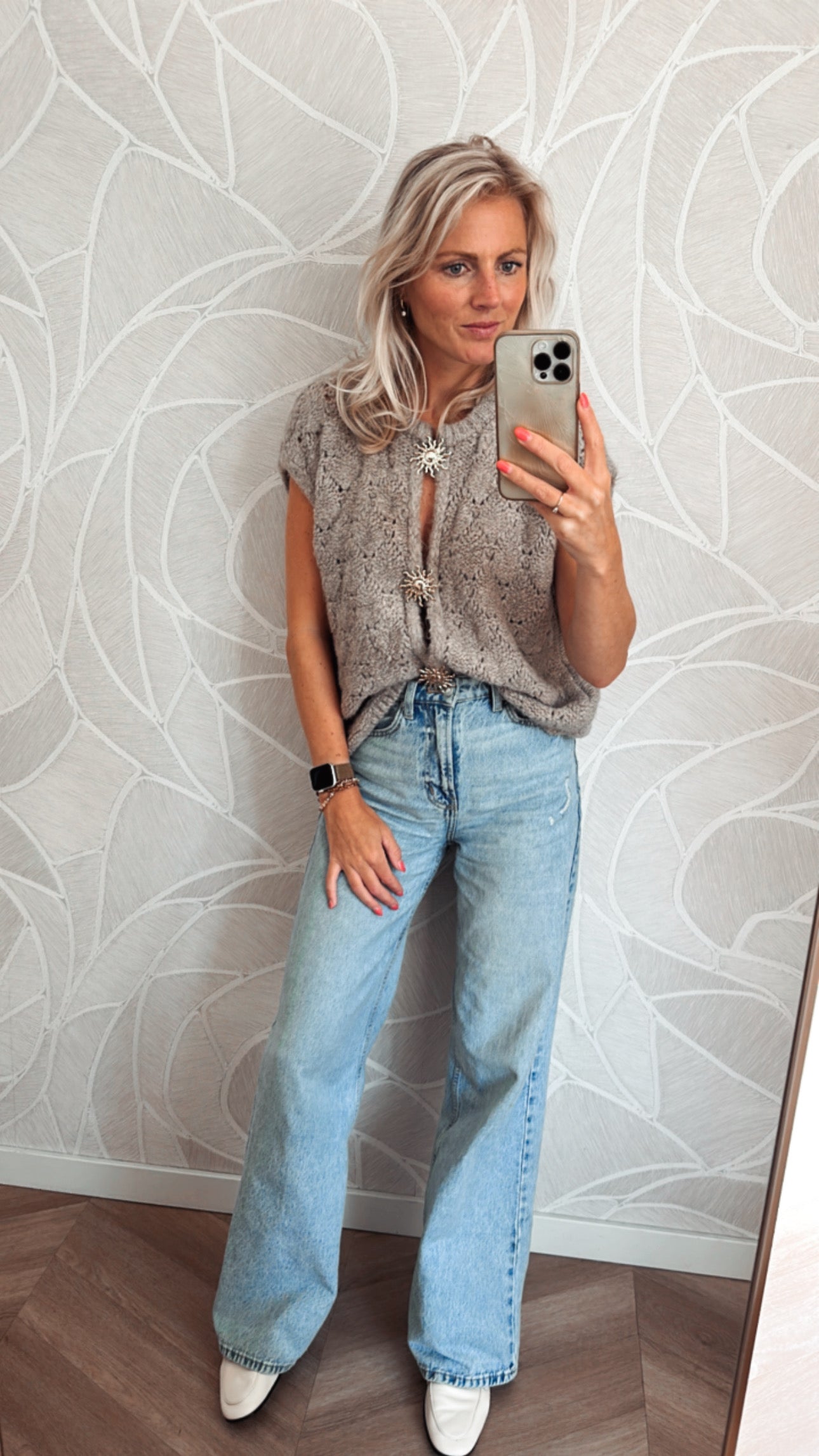 Sunshine Knit Vest Taupe